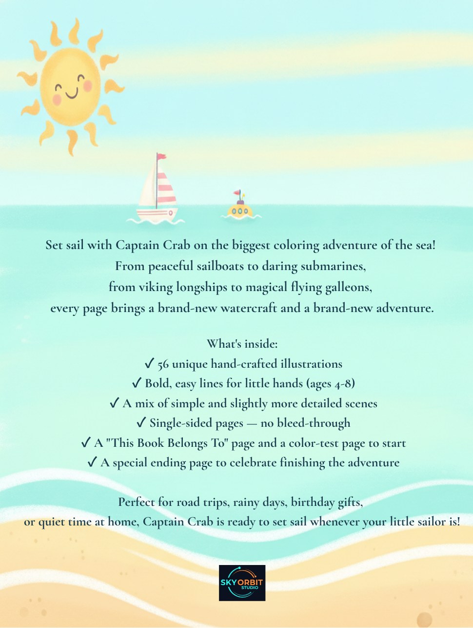 All Aboard with Captain Crab back cover